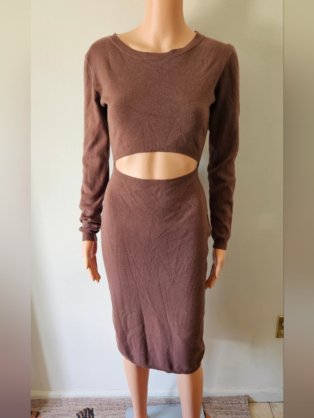 Vici Brown Sweater Dress